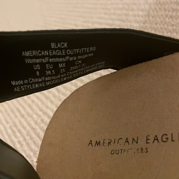 Black American Eagle espadrille wedges/platform size 8 - Picture 5 of 6